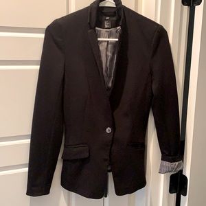 H&M Black Blazer with striped lining